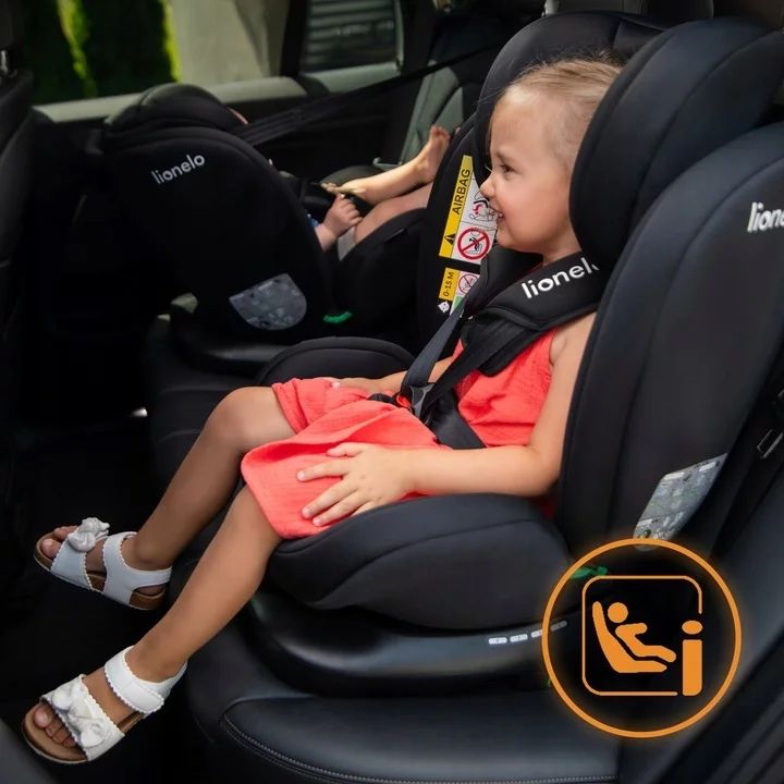Scaun auto, Lionelo, Bastiaan i-Size, 4 in 1, Protectie laterala, Cu spatar inclinabil in 4 pozitii, Cu tetiera reglabila in 7 pozitii, Rotire 360 grade, Top Tether, 0-36 Kg, 40-150 cm, Cu Isofix, Conform cu ECE R129/03, Albastru Indigo