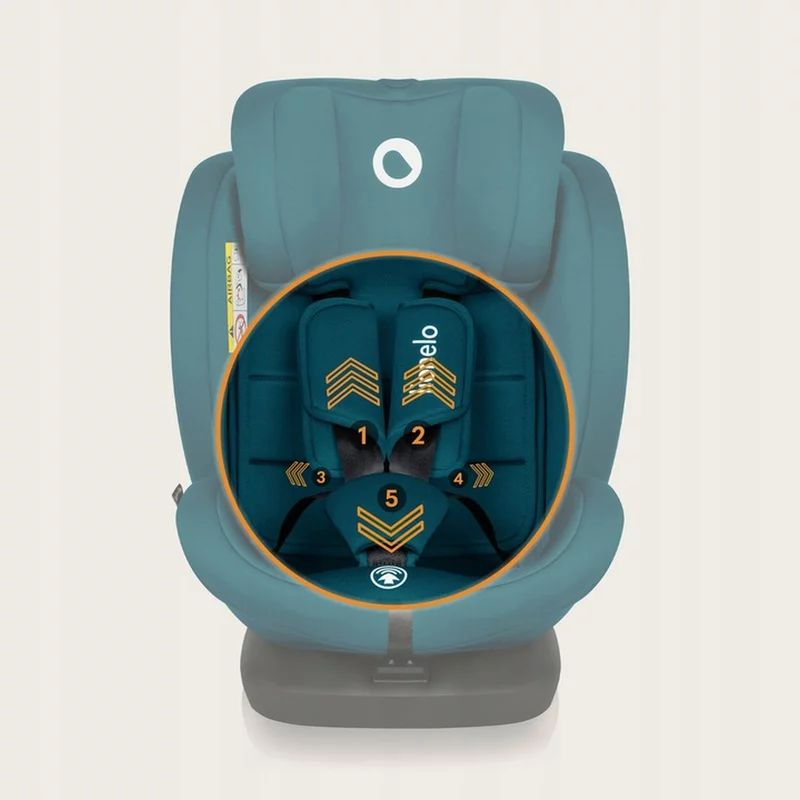 Scaun auto, Lionelo, Bastiaan i-Size, 4 in 1, Protectie laterala, Cu spatar inclinabil in 4 pozitii, Cu tetiera reglabila in 7 pozitii, Rotire 360 grade, Top Tether, 0-36 Kg, 40-150 cm, Cu Isofix, Conform cu ECE R129/03, Albastru Indigo
