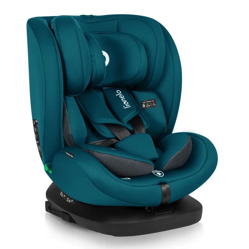 Scaun auto, Lionelo, Bastiaan i-Size, 4 in 1, Protectie laterala, Cu spatar inclinabil in 4 pozitii, Cu tetiera reglabila in 7 pozitii, Rotire 360 grade, Top Tether, 0-36 Kg, 40-150 cm, Cu Isofix, Conform cu ECE R129/03, Albastru Indigo