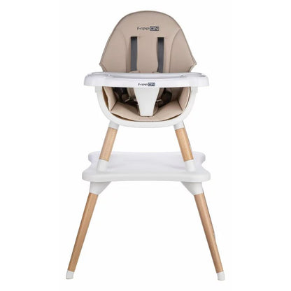 Scaun de masa, FreeON, Eos, 3 in 1, Multifunctional, Cu tavita reglabila si detasabila, Conform cu standardul european de securitate EN 14988:2017+A1:2020, Beige
