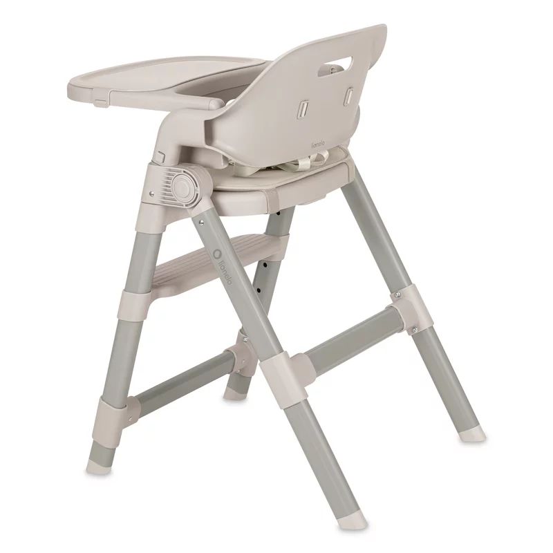 Scaun de masa, Lionelo, Matt, 3 in 1, Pliabil, Cu tava detasabila, Cu centuri de siguranta in 5 puncte, Suport pentru picioare si sezut reglabile, Pana la 110 kg, 6 luni – adult, Bej