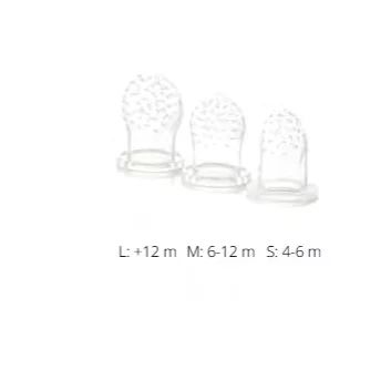 Set 2 dispozitive de hranire, Jane, Pentru fructe si legume, Cu 6 adaptoare din silicon, Fara BPA, 6+ luni, Multicolor