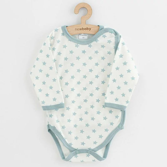Set 3 piese, New Baby, Classic II, Include 3 body-uri cu maneca lunga, Marime 62, Din bumbac 100%, Blue