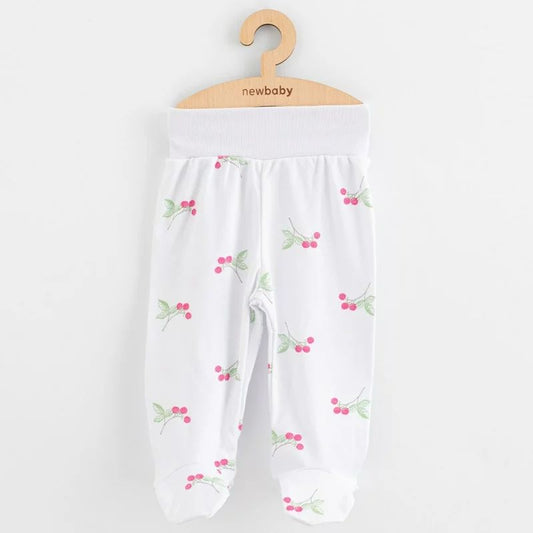 Set 3 piese, New Baby, Classic II, Include 3 perechi de pantalonasi cu botosei, Marime 50, Din bumbac 100%, Pink