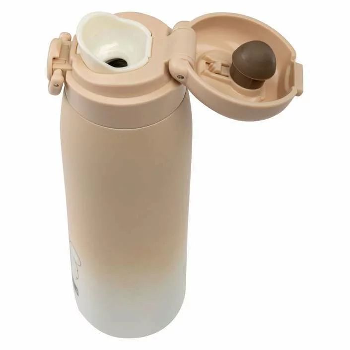 Termos lichide, FreeON, Din otel inoxidabil, Cu mentinere de temperatura de pana la 12 ore, 480 ml, Beige