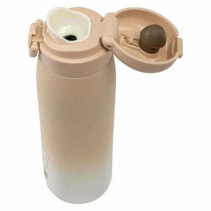 Termos lichide, FreeON, Din otel inoxidabil, Cu mentinere de temperatura de pana la 12 ore, 480 ml, Beige
